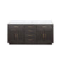 Abbey 72 in W x 22 in D Brown Oak Double Bath Vanity