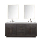 Abbey 72 in W x 22 in D Brown Oak Double Bath Vanity