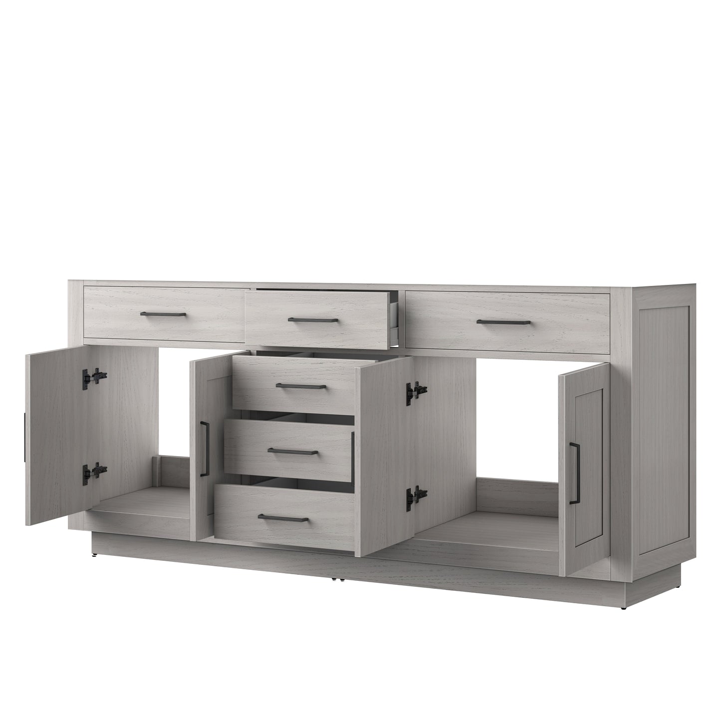 Abbey 72 in W x 22 in D White Oak Double Bath Vanity