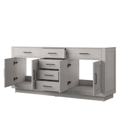 Abbey 72 in W x 22 in D White Oak Double Bath Vanity