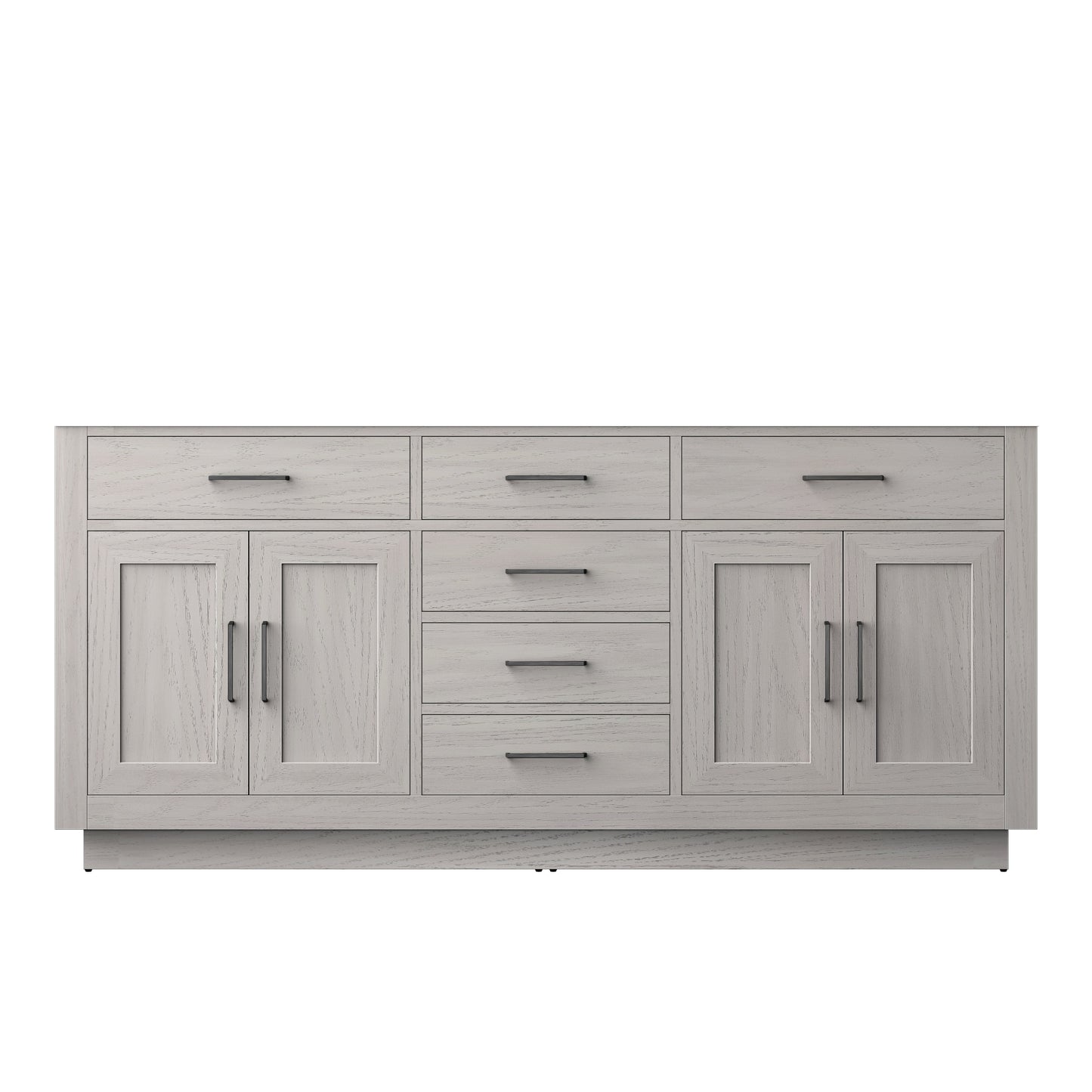 Abbey 72 in W x 22 in D White Oak Double Bath Vanity