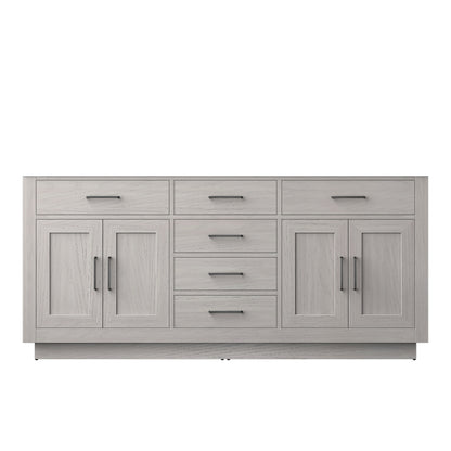 Abbey 72 in W x 22 in D White Oak Double Bath Vanity