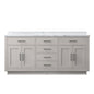 Abbey 72 in W x 22 in D White Oak Double Bath Vanity
