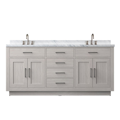 Abbey 72 in W x 22 in D White Oak Double Bath Vanity