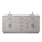 Abbey 72 in W x 22 in D White Oak Double Bath Vanity