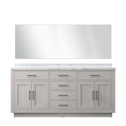 Abbey 72 in W x 22 in D White Oak Double Bath Vanity