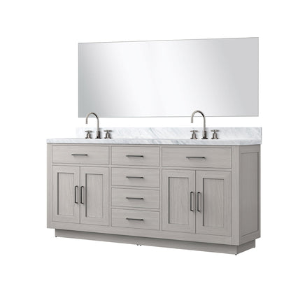 Abbey 72 in W x 22 in D White Oak Double Bath Vanity