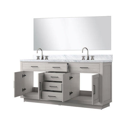 Abbey 72 in W x 22 in D White Oak Double Bath Vanity