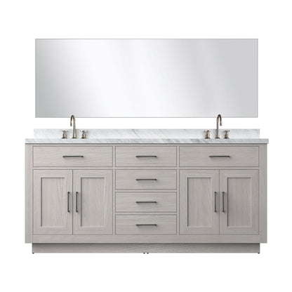 Abbey 72 in W x 22 in D White Oak Double Bath Vanity