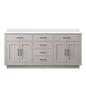 Abbey 72 in W x 22 in D White Oak Double Bath Vanity