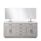 Abbey 72 in W x 22 in D White Oak Double Bath Vanity