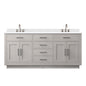 Abbey 72 in W x 22 in D White Oak Double Bath Vanity