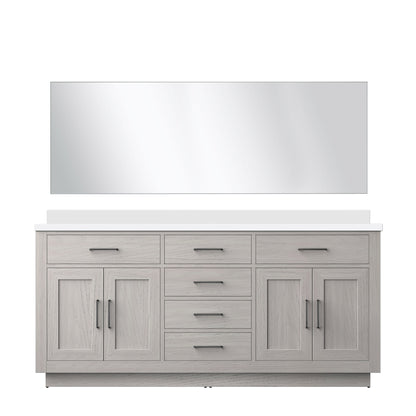 Abbey 72 in W x 22 in D White Oak Double Bath Vanity