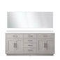 Abbey 72 in W x 22 in D White Oak Double Bath Vanity