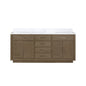 Abbey 72 in W x 22 in D Grey Oak Double Bath Vanity
