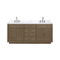 Abbey 72 in W x 22 in D Grey Oak Double Bath Vanity