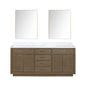 Abbey 72 in W x 22 in D Grey Oak Double Bath Vanity