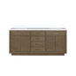 Abbey 72 in W x 22 in D Grey Oak Double Bath Vanity