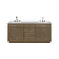 Abbey 72 in W x 22 in D Grey Oak Double Bath Vanity