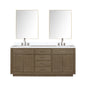 Abbey 72 in W x 22 in D Grey Oak Double Bath Vanity