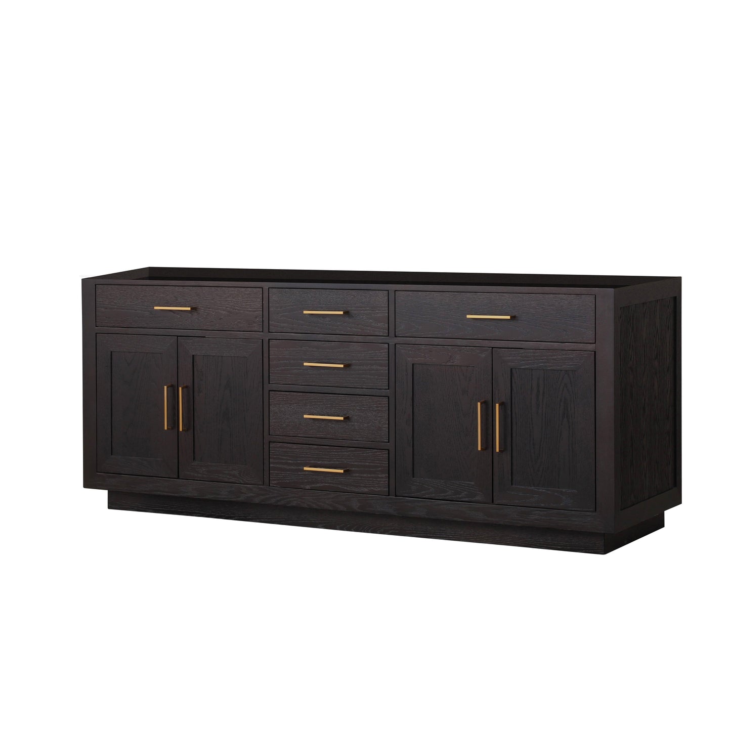 Abbey 80 in W x 22 in D Black Oak Double Bath Vanity