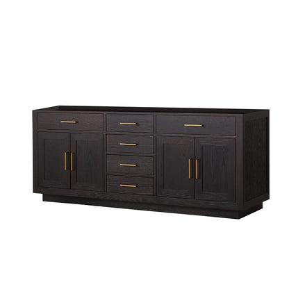 Abbey 80 in W x 22 in D Black Oak Double Bath Vanity
