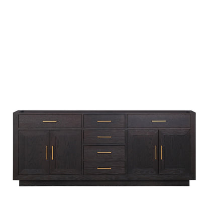 Abbey 80 in W x 22 in D Black Oak Double Bath Vanity