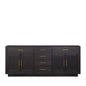 Abbey 80 in W x 22 in D Black Oak Double Bath Vanity