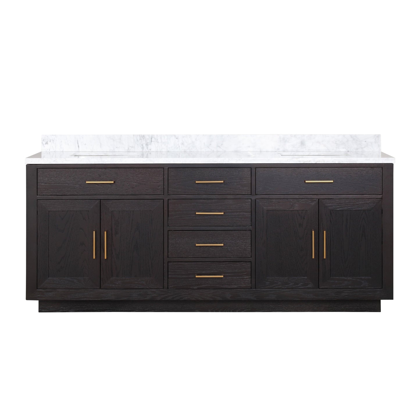 Abbey 80 in W x 22 in D Black Oak Double Bath Vanity