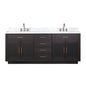 Abbey 80 in W x 22 in D Black Oak Double Bath Vanity