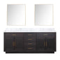 Abbey 80 in W x 22 in D Black Oak Double Bath Vanity