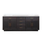 Abbey 80 in W x 22 in D Black Oak Double Bath Vanity