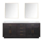 Abbey 80 in W x 22 in D Black Oak Double Bath Vanity