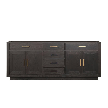 Abbey 80 in W x 22 in D Brown Oak Double Bath Vanity