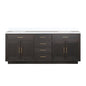 Abbey 80 in W x 22 in D Brown Oak Double Bath Vanity
