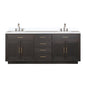 Abbey 80 in W x 22 in D Brown Oak Double Bath Vanity