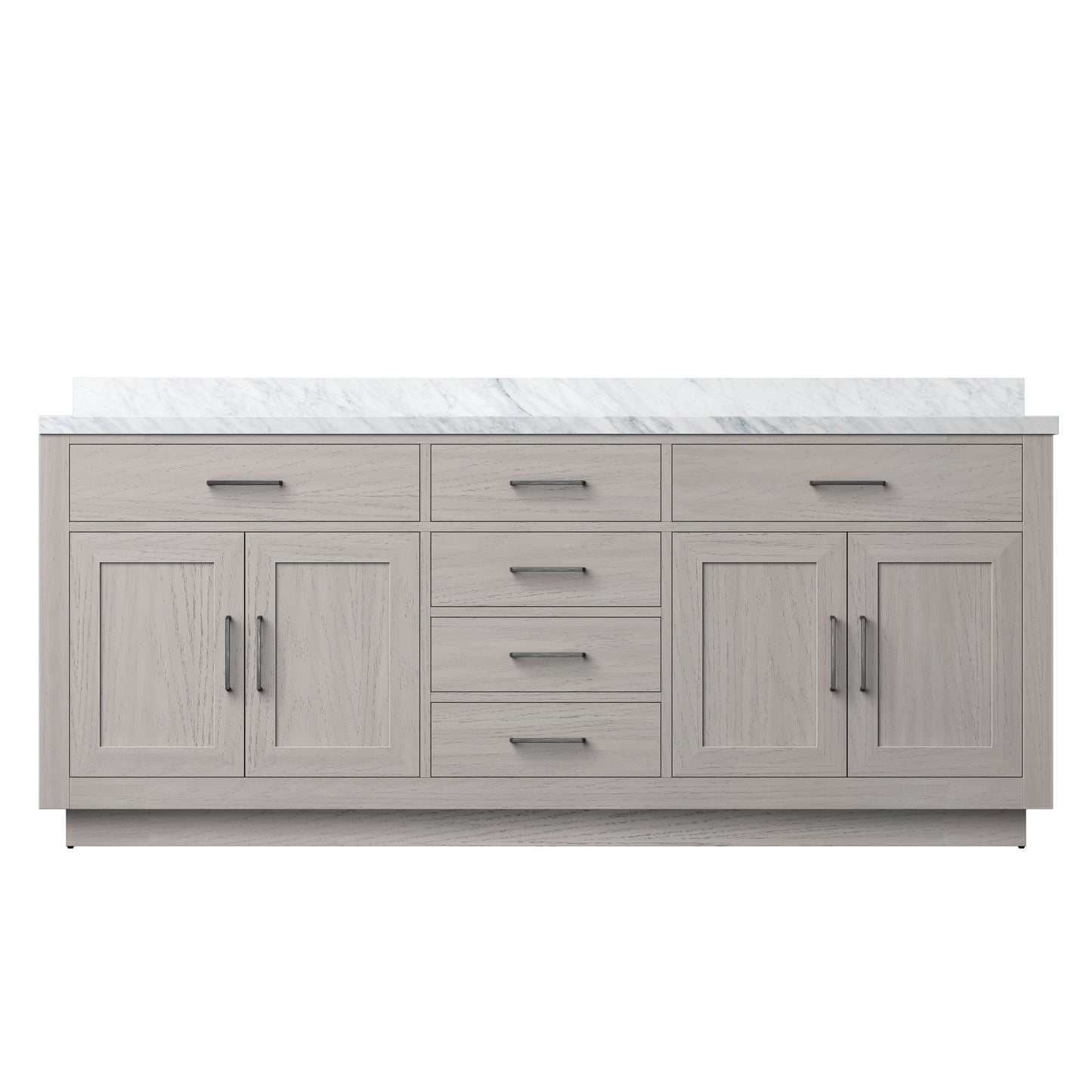 Abbey 80 in W x 22 in D White Oak Double Bath Vanity
