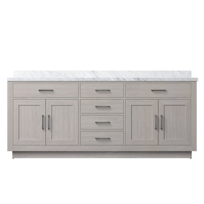 Abbey 80 in W x 22 in D White Oak Double Bath Vanity