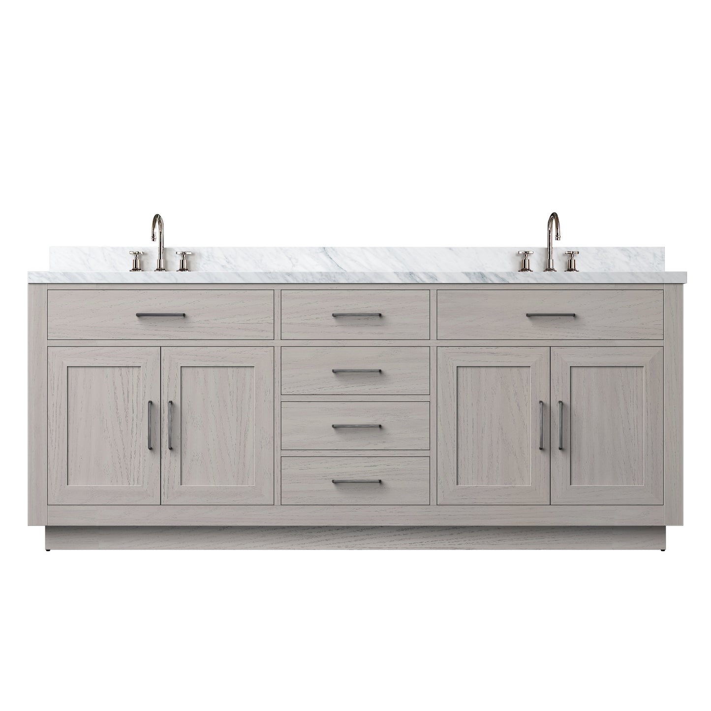 Abbey 80 in W x 22 in D White Oak Double Bath Vanity