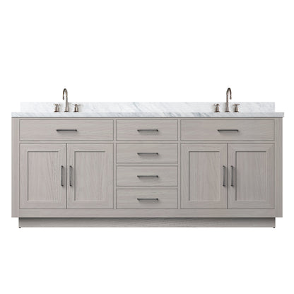 Abbey 80 in W x 22 in D White Oak Double Bath Vanity