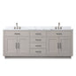 Abbey 80 in W x 22 in D White Oak Double Bath Vanity