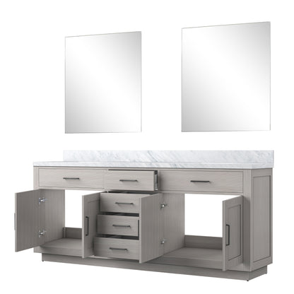 Abbey 80 in W x 22 in D White Oak Double Bath Vanity