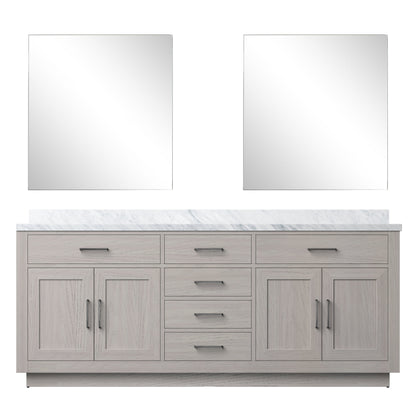 Abbey 80 in W x 22 in D White Oak Double Bath Vanity