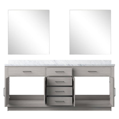 Abbey 80 in W x 22 in D White Oak Double Bath Vanity