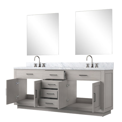 Abbey 80 in W x 22 in D White Oak Double Bath Vanity