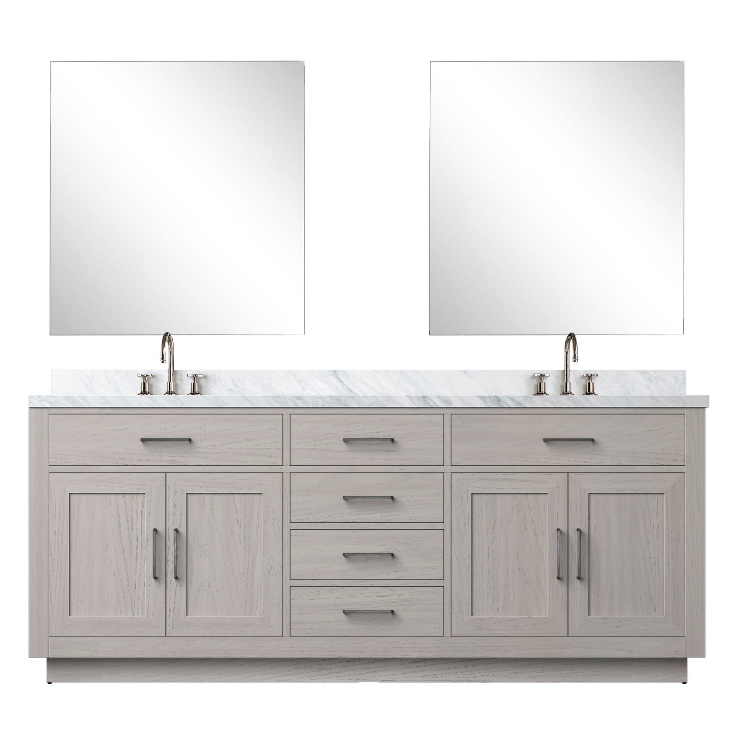 Abbey 80 in W x 22 in D White Oak Double Bath Vanity