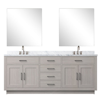 Abbey 80 in W x 22 in D White Oak Double Bath Vanity