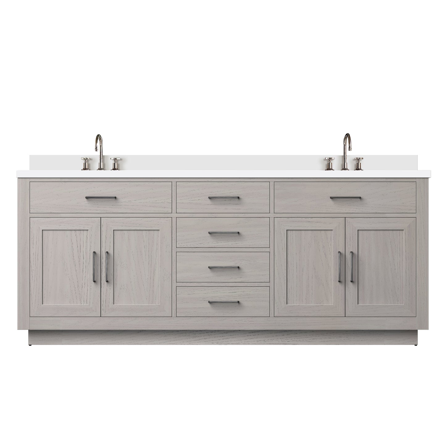Abbey 80 in W x 22 in D White Oak Double Bath Vanity