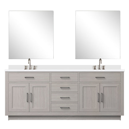 Abbey 80 in W x 22 in D White Oak Double Bath Vanity