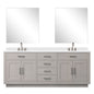 Abbey 80 in W x 22 in D White Oak Double Bath Vanity